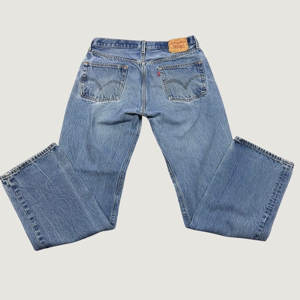 Vintage Levis 501 Jeans Mens 36x38 Blue Straight Leg Button Fly Denim Mexico